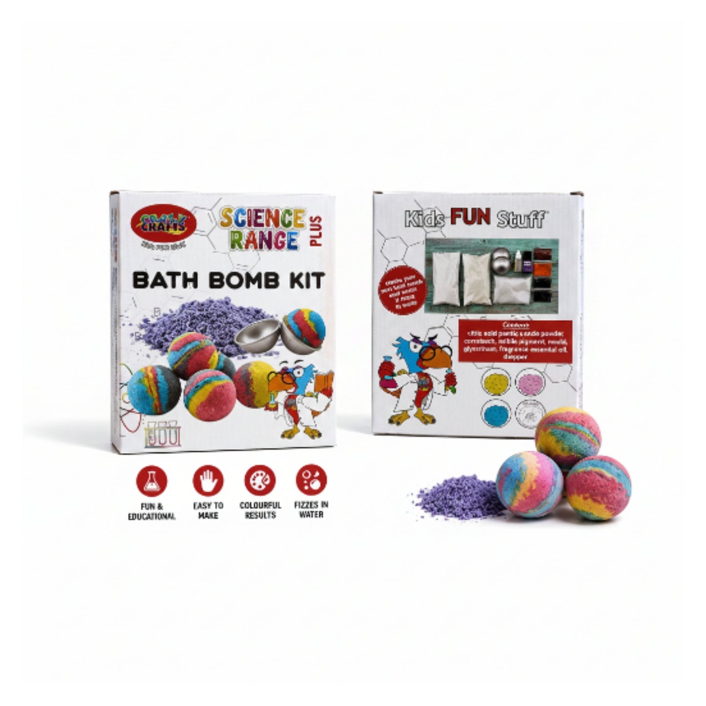 DIY Bath Bomb Making Kit | Kids Craft & Science Activity On White Background