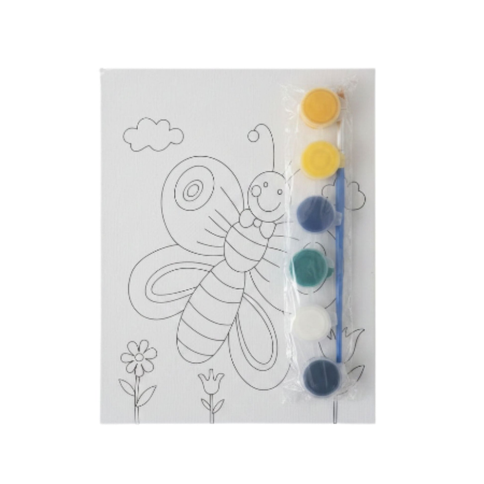 DIY Printed Canvas And Paint Set Extra Small 15x20cm