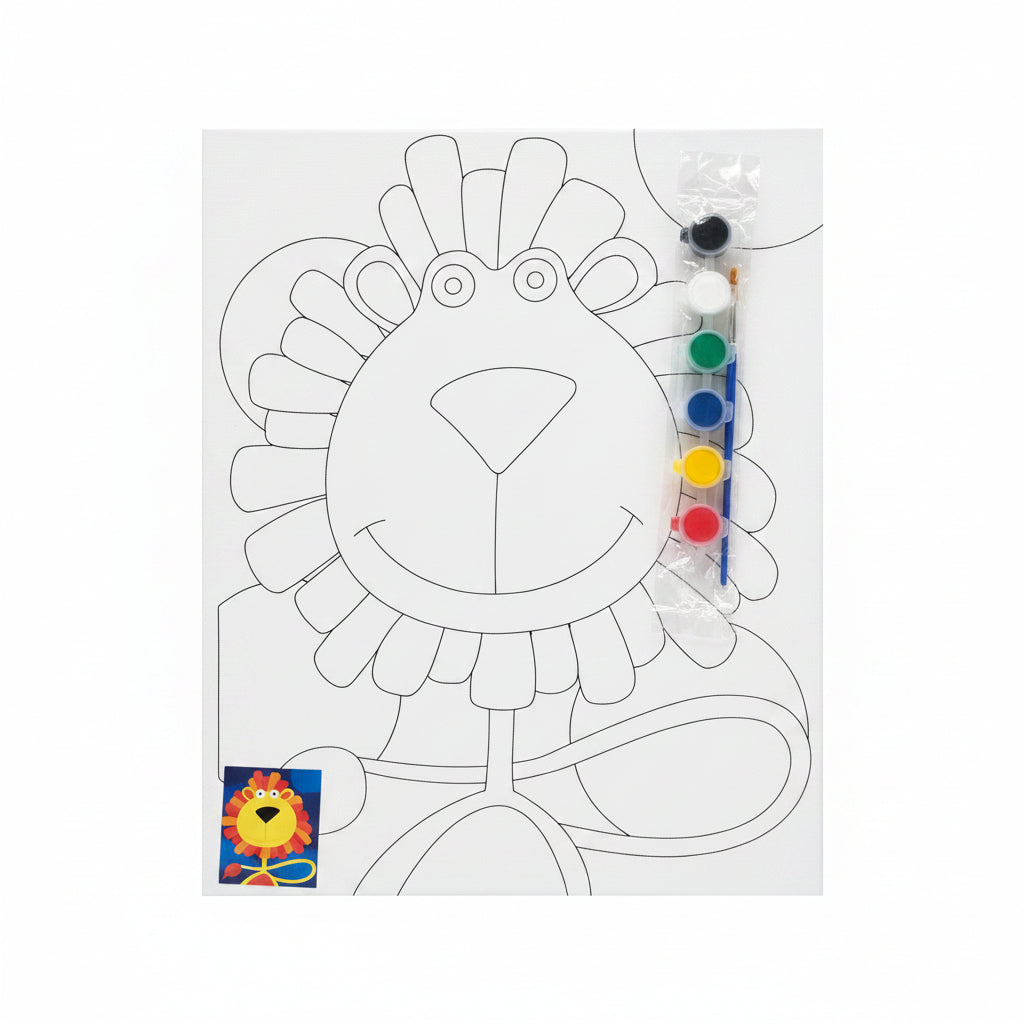 DIY Printed Canvas And Paint Set Large 30x40cm