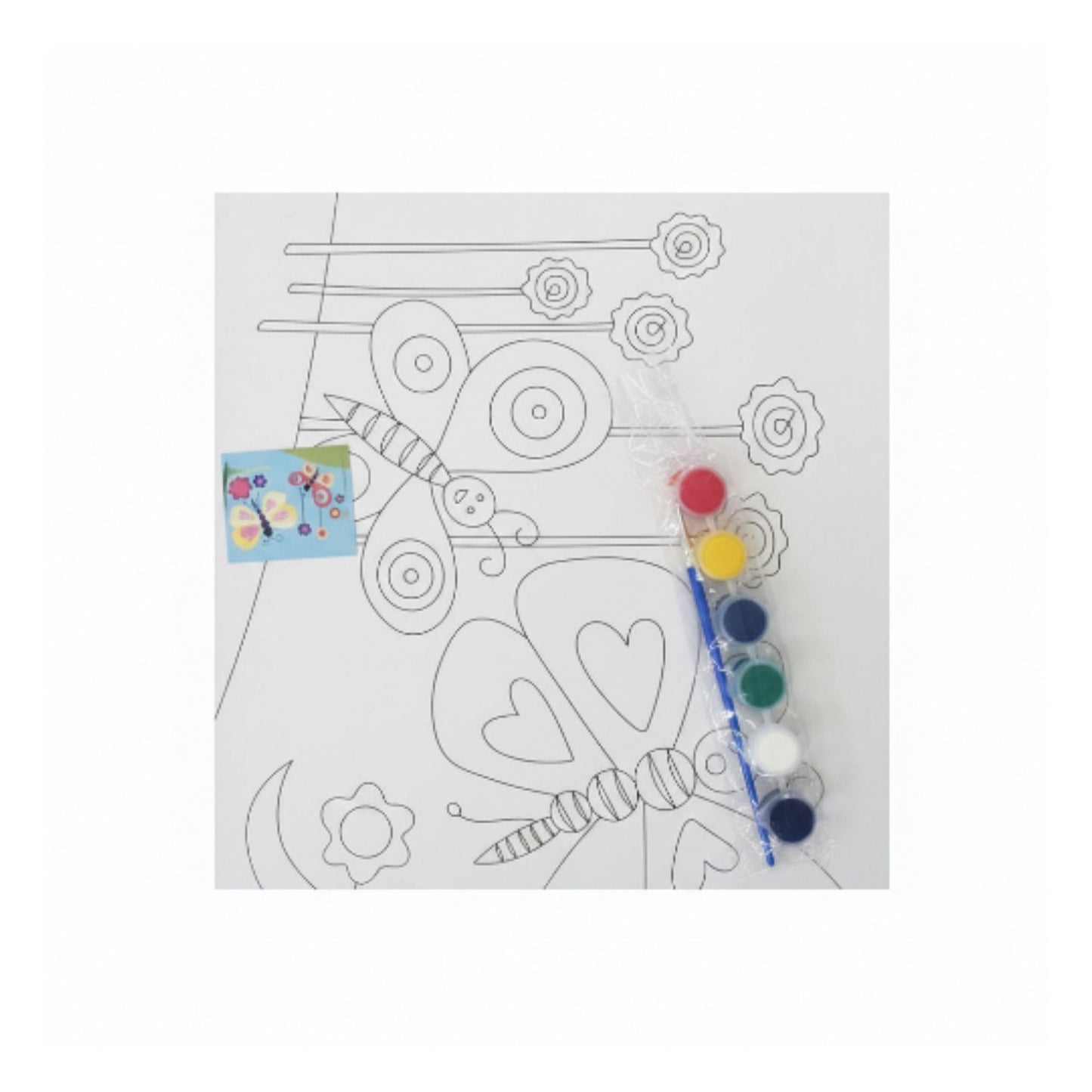 DIY Printed Canvas And Paint Set Large 30x40cm