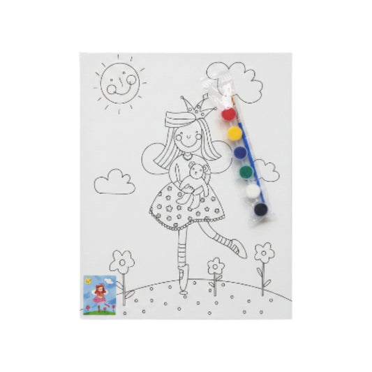 DIY Printed Canvas And Paint Set Large 30x40cm