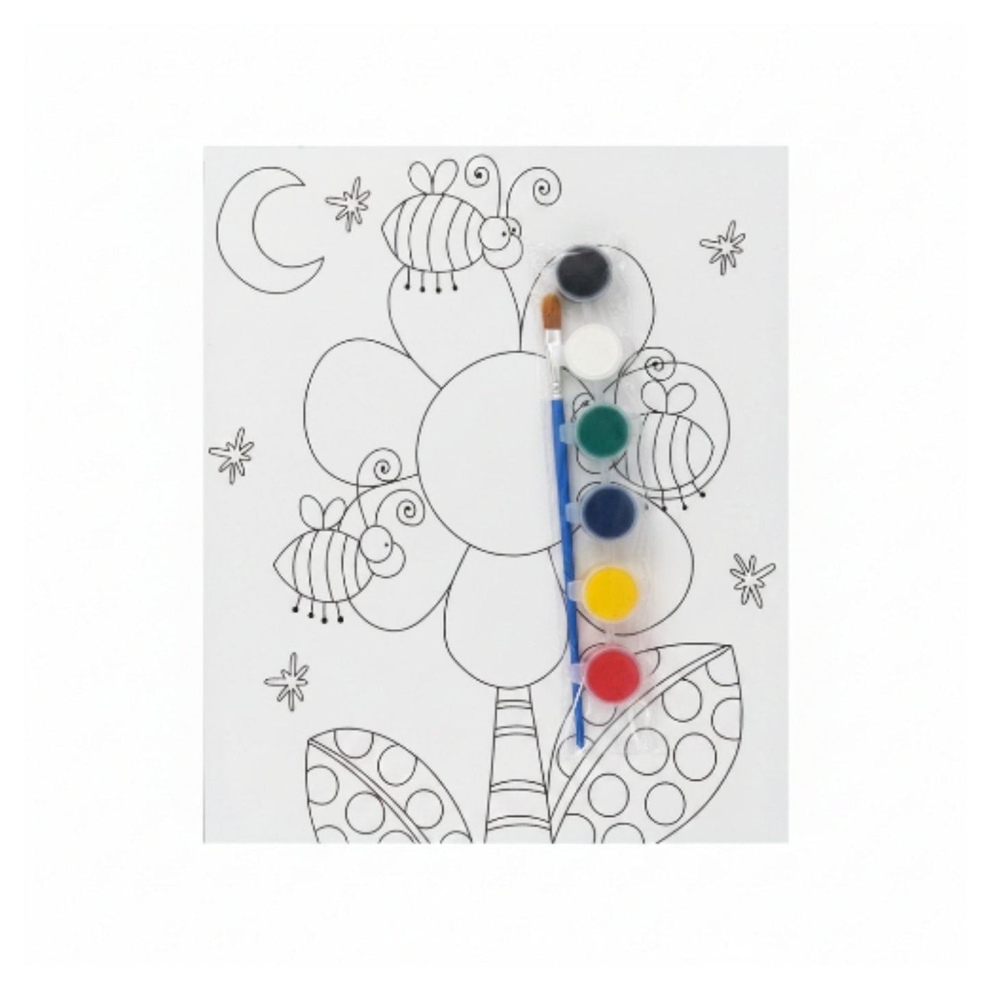 DIY Printed Canvas And Paint Set medium 30x22cm