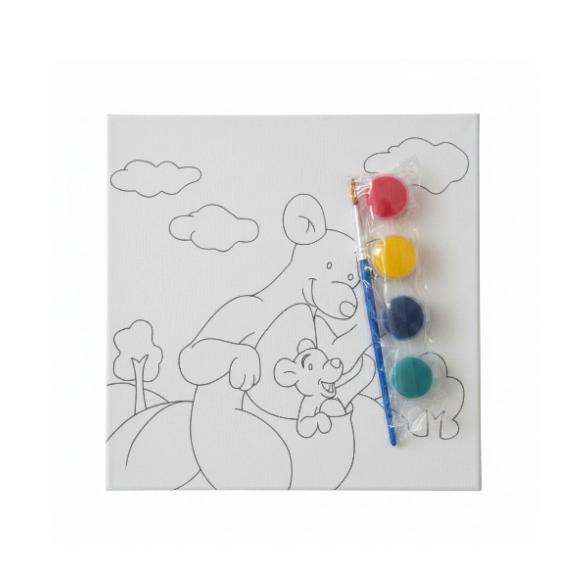 DIY Printed Canvas And Paint Set Small 18x24cm