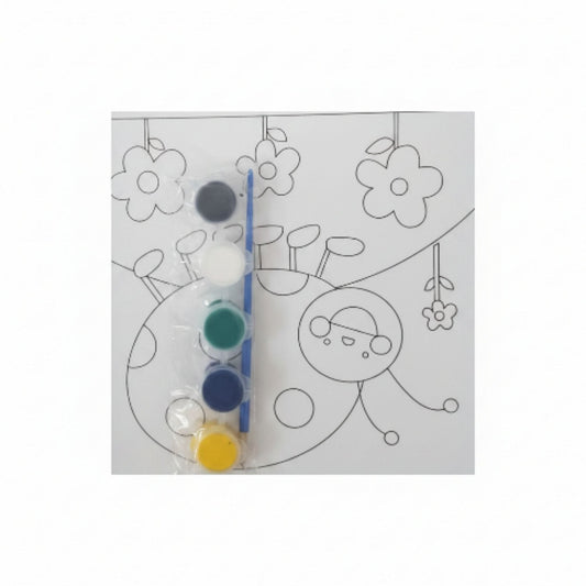 DIY Printed Canvas And Paint Set Small 18x24cm