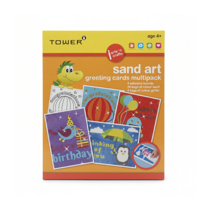DIY Sand Art Greeting Card Kit | Kids Craft Activity & Handmade Gift On White Background