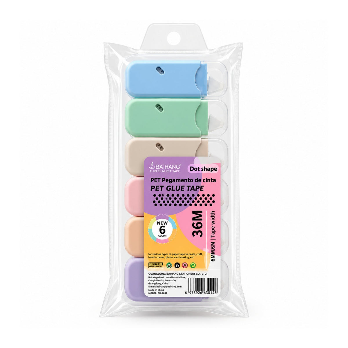 Dot Adhesive Tape Roller – Double-Sided Glue Tape For Crafts & School – Easy Roll-On Application