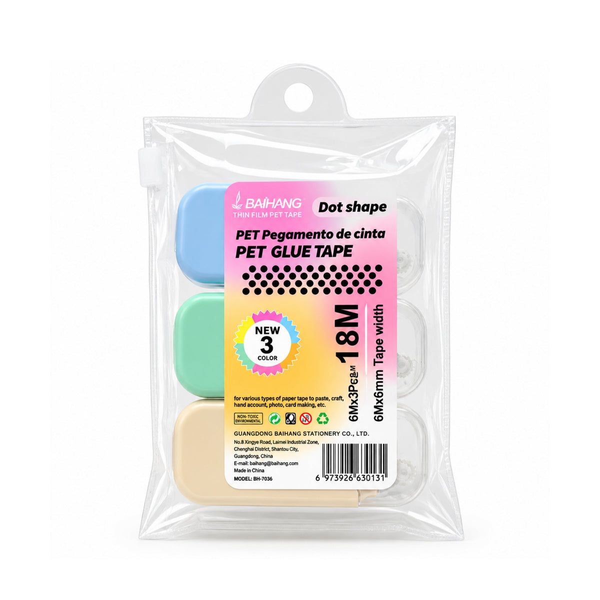 Dot Adhesive Tape Roller – Double-Sided Glue Tape For Crafts & School – Easy Roll-On Application