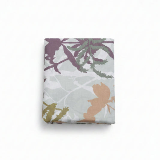 Double Duvet Cover Set - 100% Cotton - Purple & Green Floral