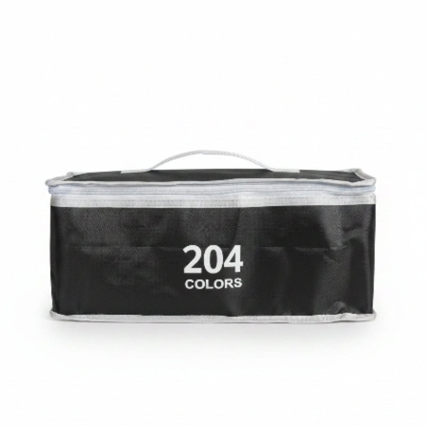 Double Sided Markers in Carry Bag - 204pc On White Background