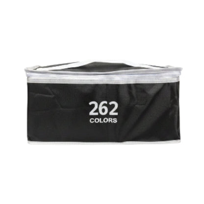 Double Sided Markers in Carry Bag - 262pc On White Background