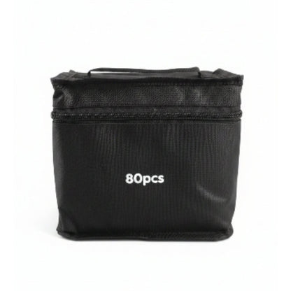Double Sided Markers in Carry Bag - 80pc On White Background