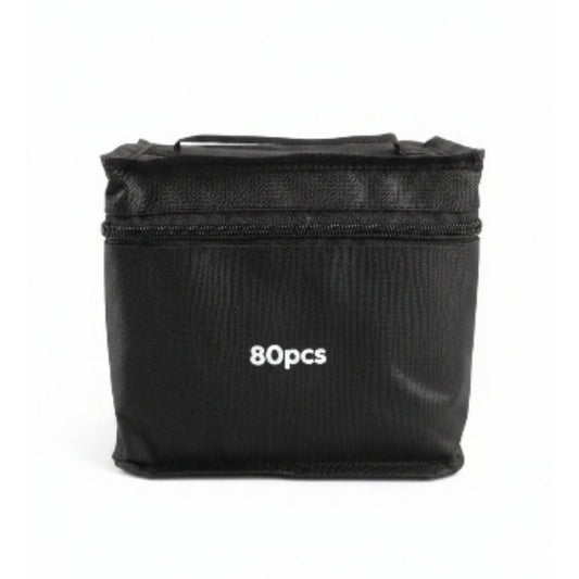 Double Sided Markers in Carry Bag - 80pc On White Background