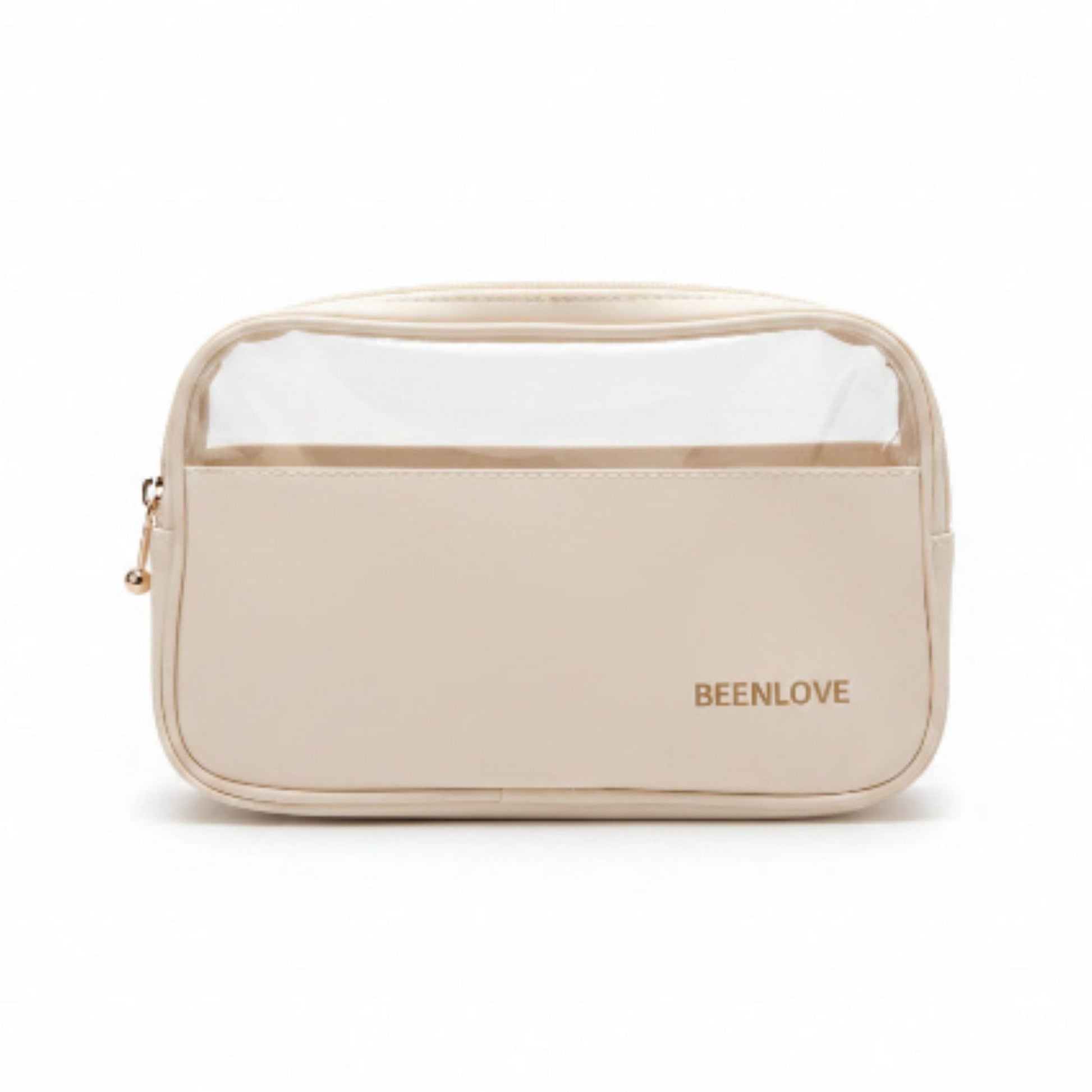 Double Zip Toiletry Bag - Beige