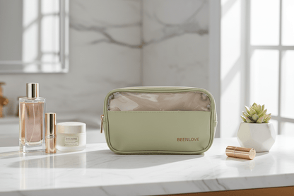 Double Zip Toiletry Bag - Green
