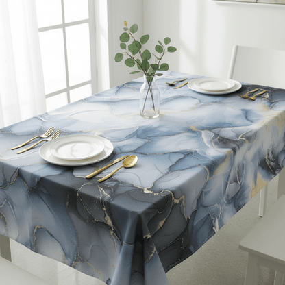 Duchess Satin Table Cloth 2.5M Blue Marble