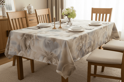 Duchess Satin Table Cloth 2.5M Gold Flower