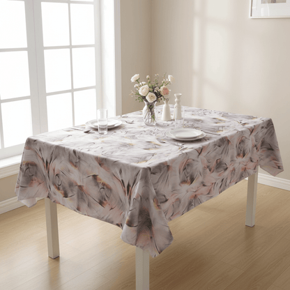 Duchess Satin Table Cloth 2.5M Pink Abstract