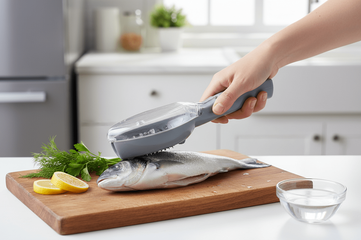 Easy Grip Fish Scaler Cleaning Tool – Durable Kitchen Utensil