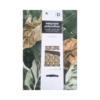 Easycare Pollycotton Duvet Cover- Yellow/Grey