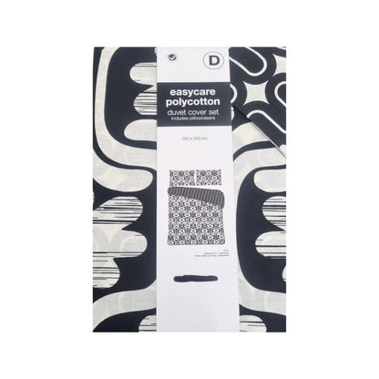 Easycare Pollycotton Duvet Cover- Yellow/Grey