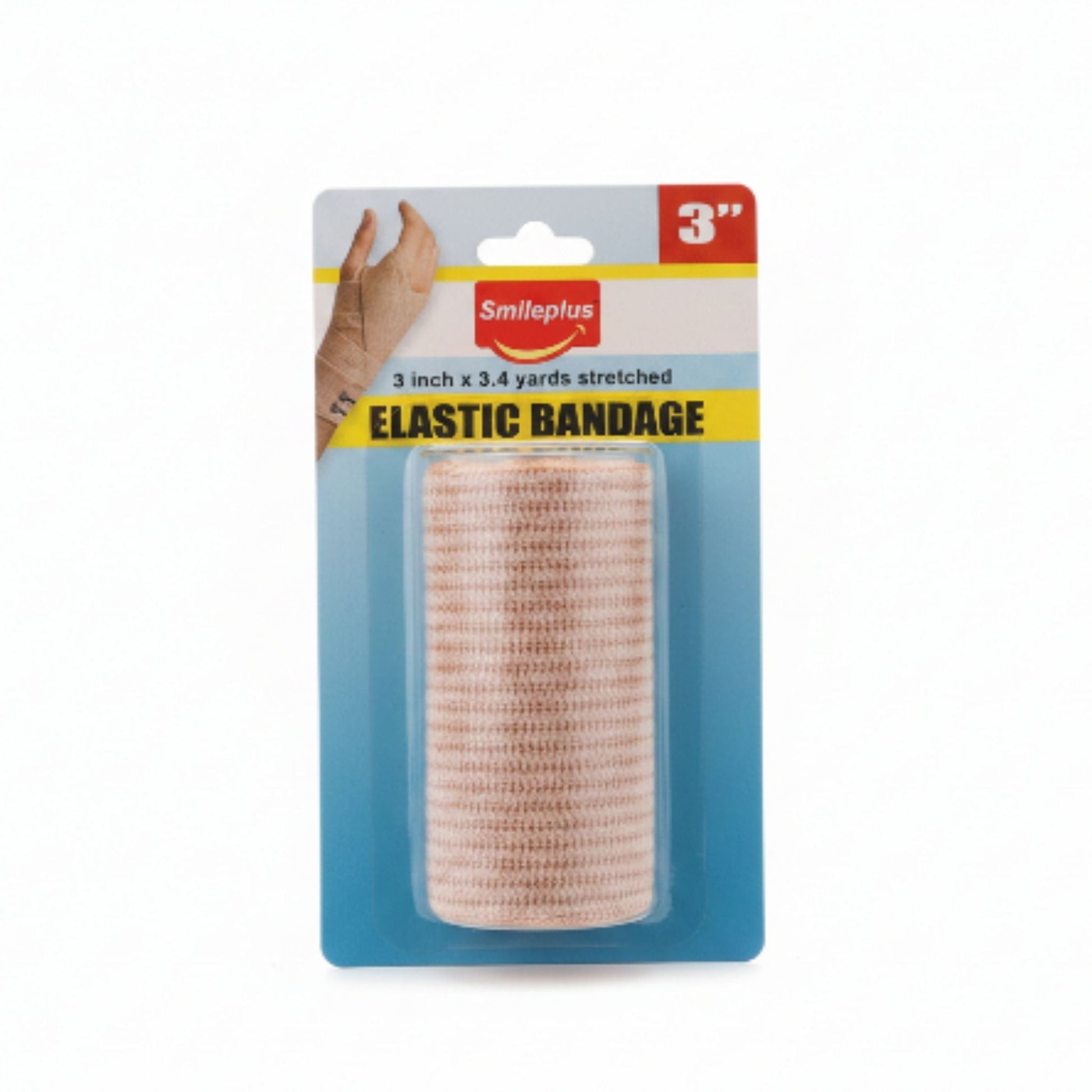 Elastic Bandage 3 Inch For Use On Ankles & Elbows - Includes 2 Clips
