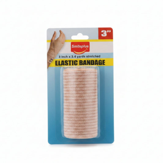 Elastic Bandage 3 Inch For Use On Ankles & Elbows - Includes 2 Clips