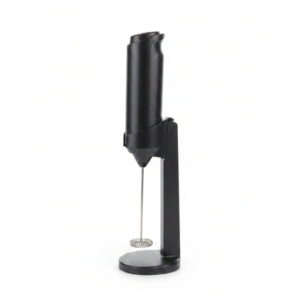 Electric Milk Frother on Stand – Handheld Coffee Foam Maker