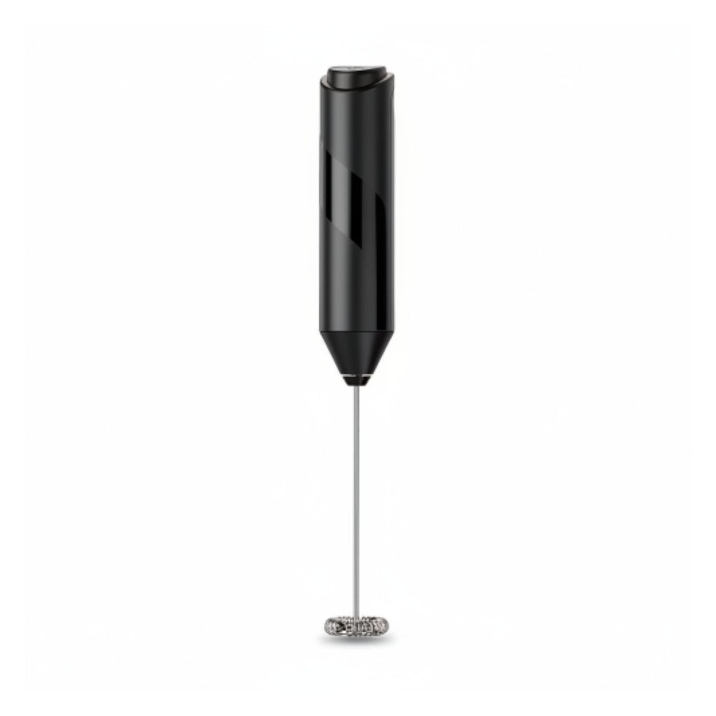 Electric Milk Frother on Stand – Handheld Coffee Foam Maker On White Background