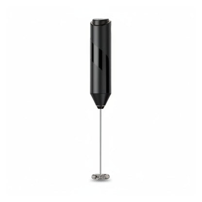 Electric Milk Frother on Stand – Handheld Coffee Foam Maker On White Background