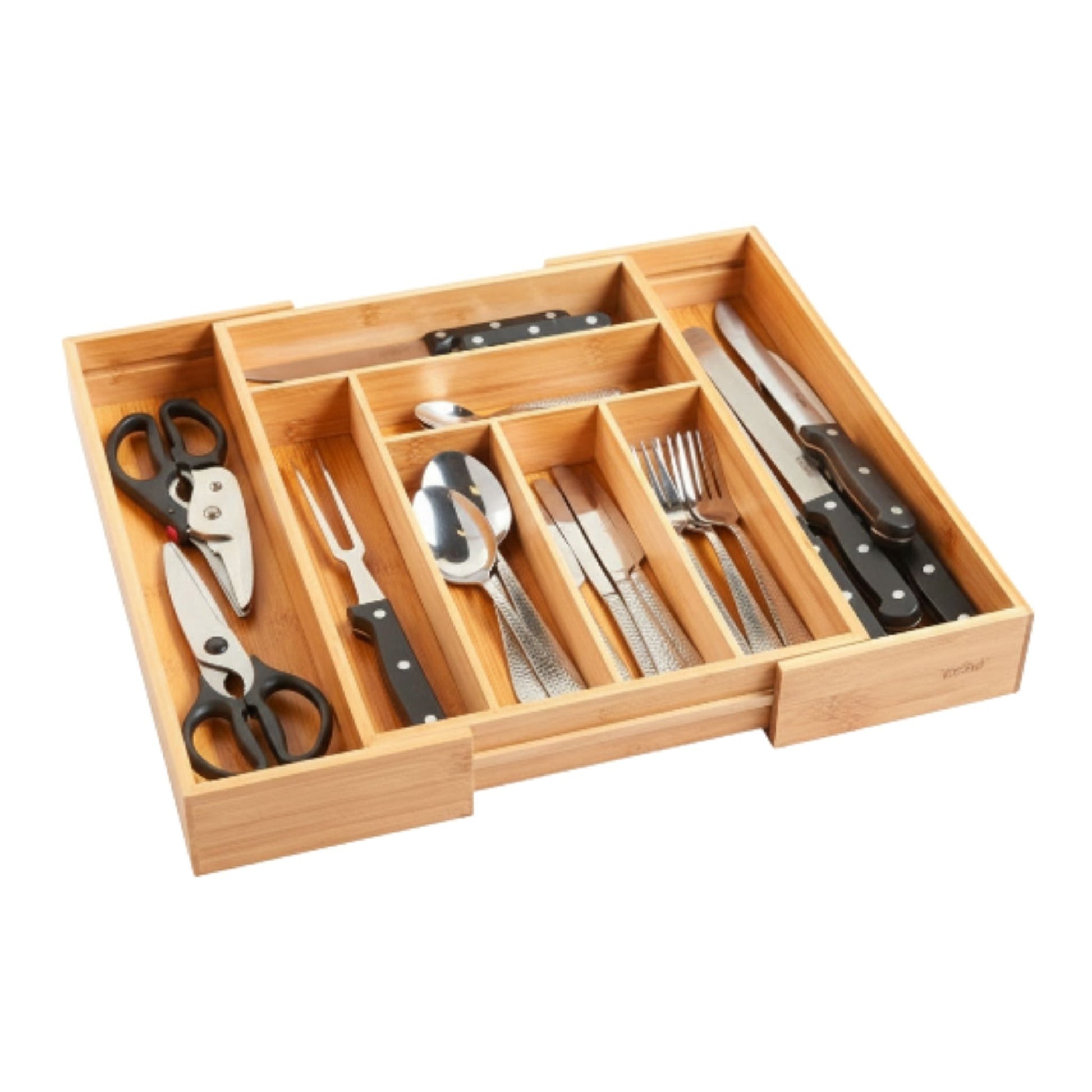 Extendable Bamboo Cutlery Rack