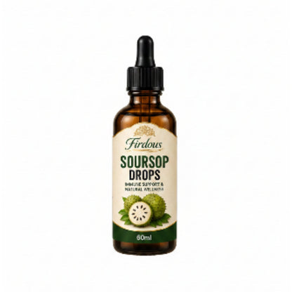 Firdous Firdous Soursop Liquid Drops 60ml Herbal Health Supplement On White Background
