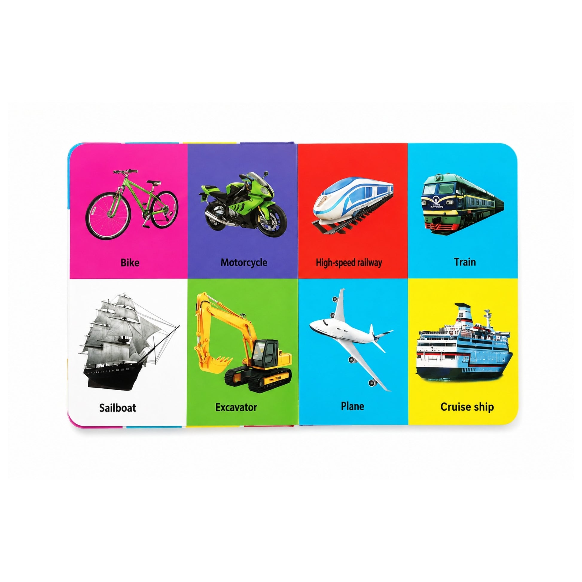 First 100 Kids Book – Early Learning Educational Activity Book with Colourful Pictures On White Background