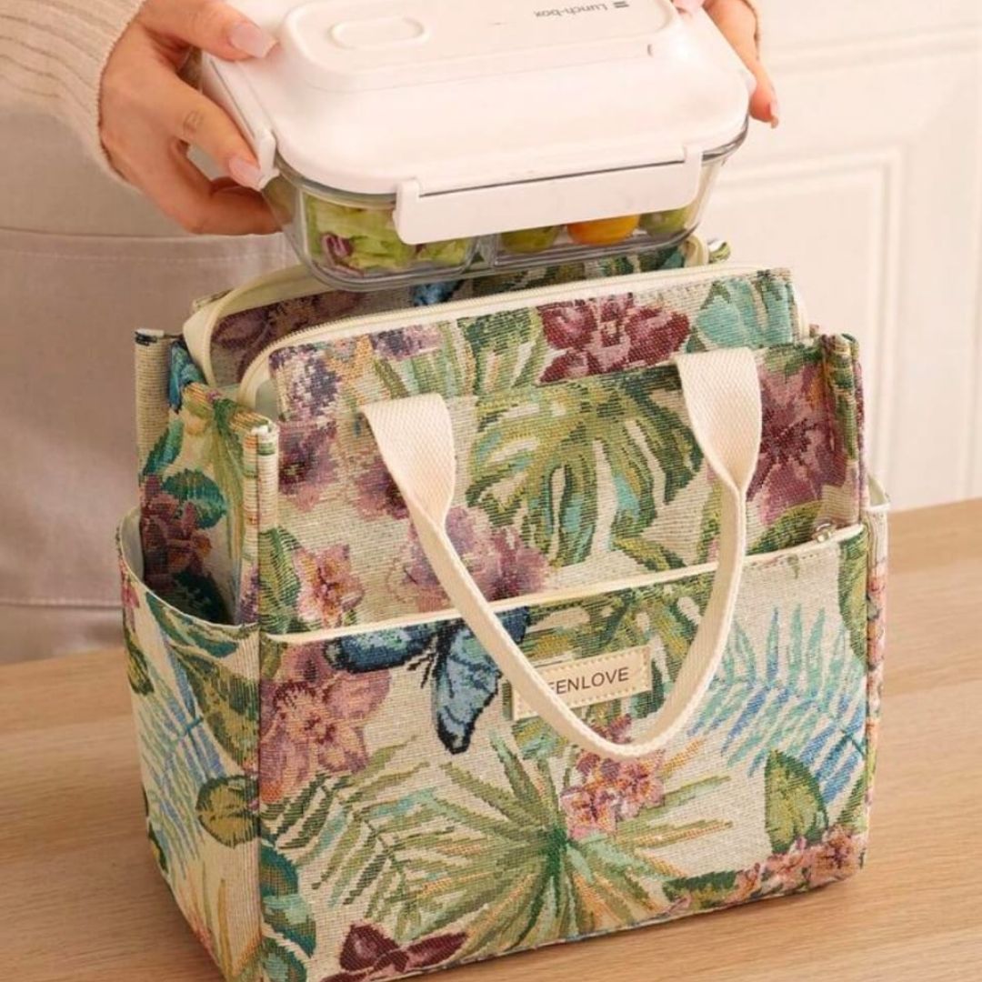 Floral Insulated Lunch Bag