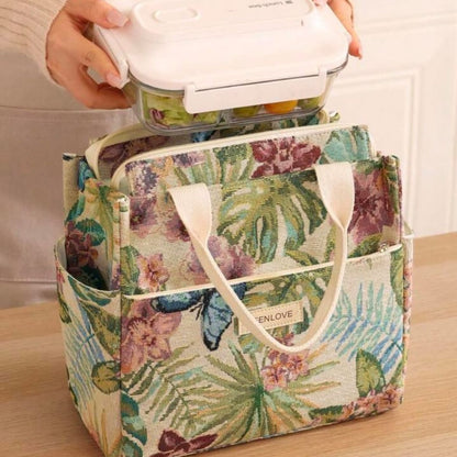 Floral Insulated Lunch Bag