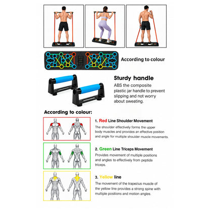 Foldable Push Up Board – Multi-Position Home Workout Training Board