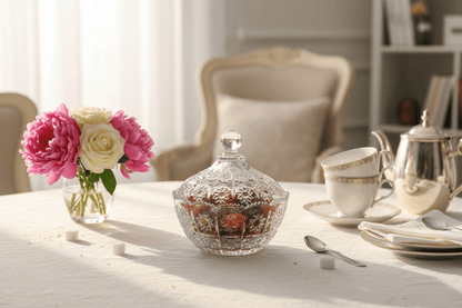 Fujin Glass Sugar Bowl
