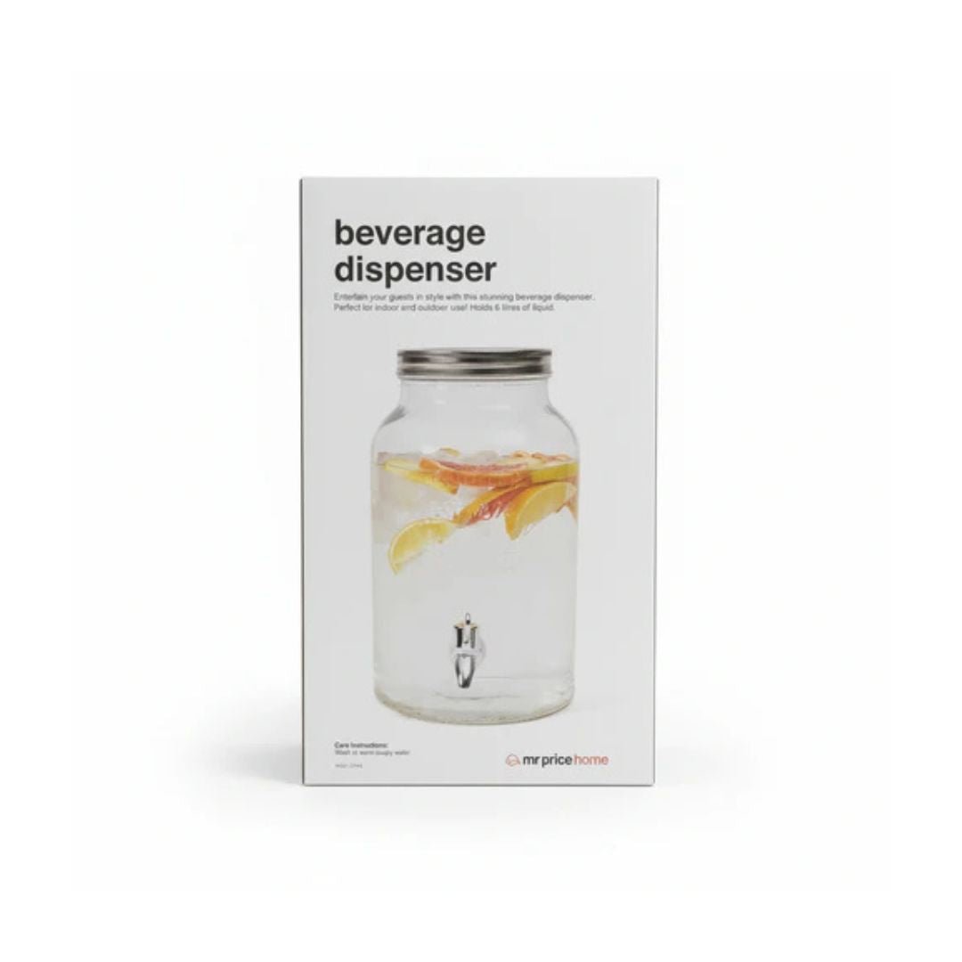 Glass Beverage Dispenser 6L