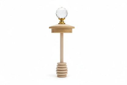 Glass Honey Bottle With Crystal Knob