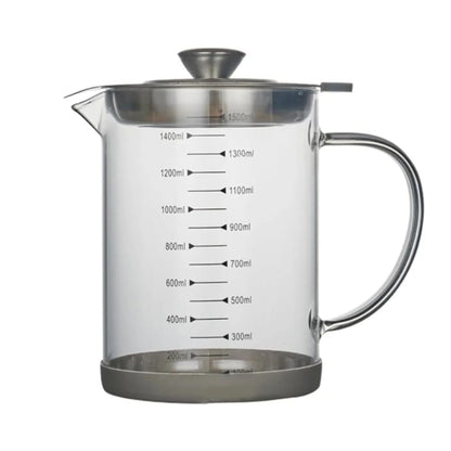 Glass Oil Jug With Strainer