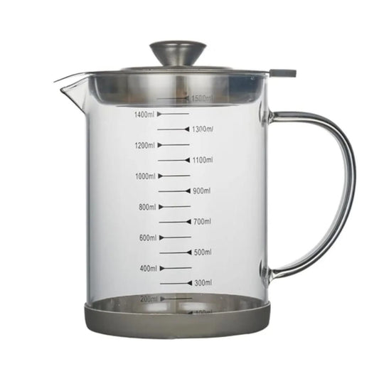 Glass Oil Jug With Strainer