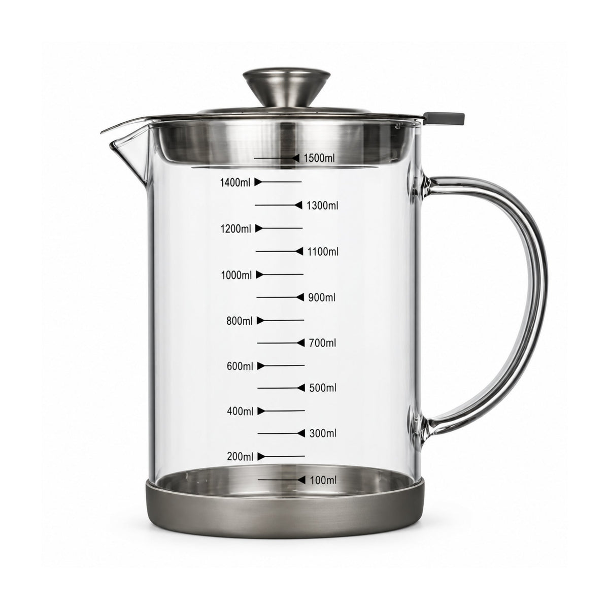 Glass Oil Jug with Strainer – Clear Cooking Oil Dispenser with Built-In Filter