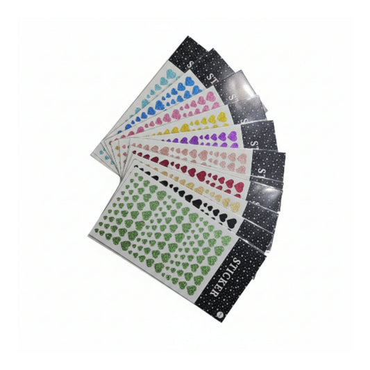 Glitter Heart Stickers