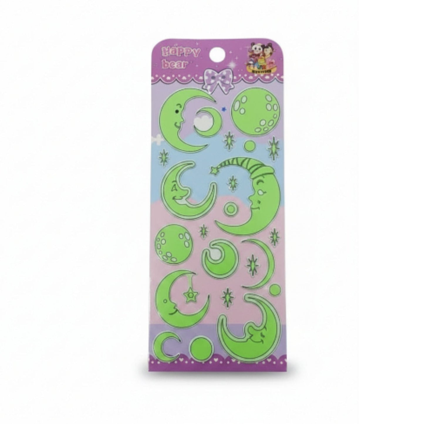 Glow In The Dark Stickers On White Background