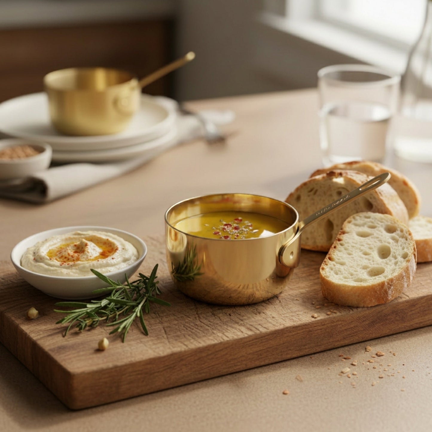 Gold Stainless Steel Sauce Cup – Mini Condiment & Dipping Cup Lifestyle