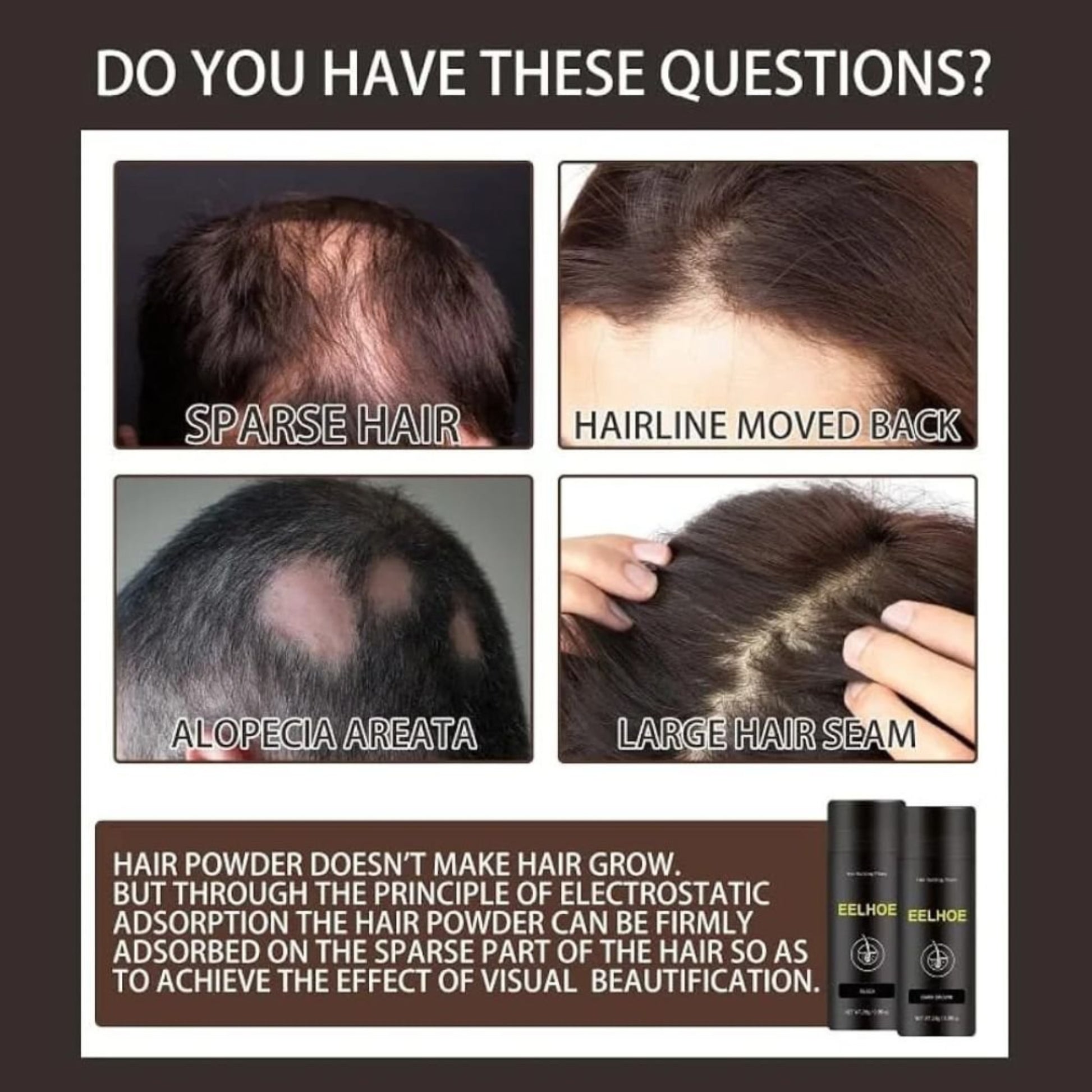 Hair Building Fibres Black