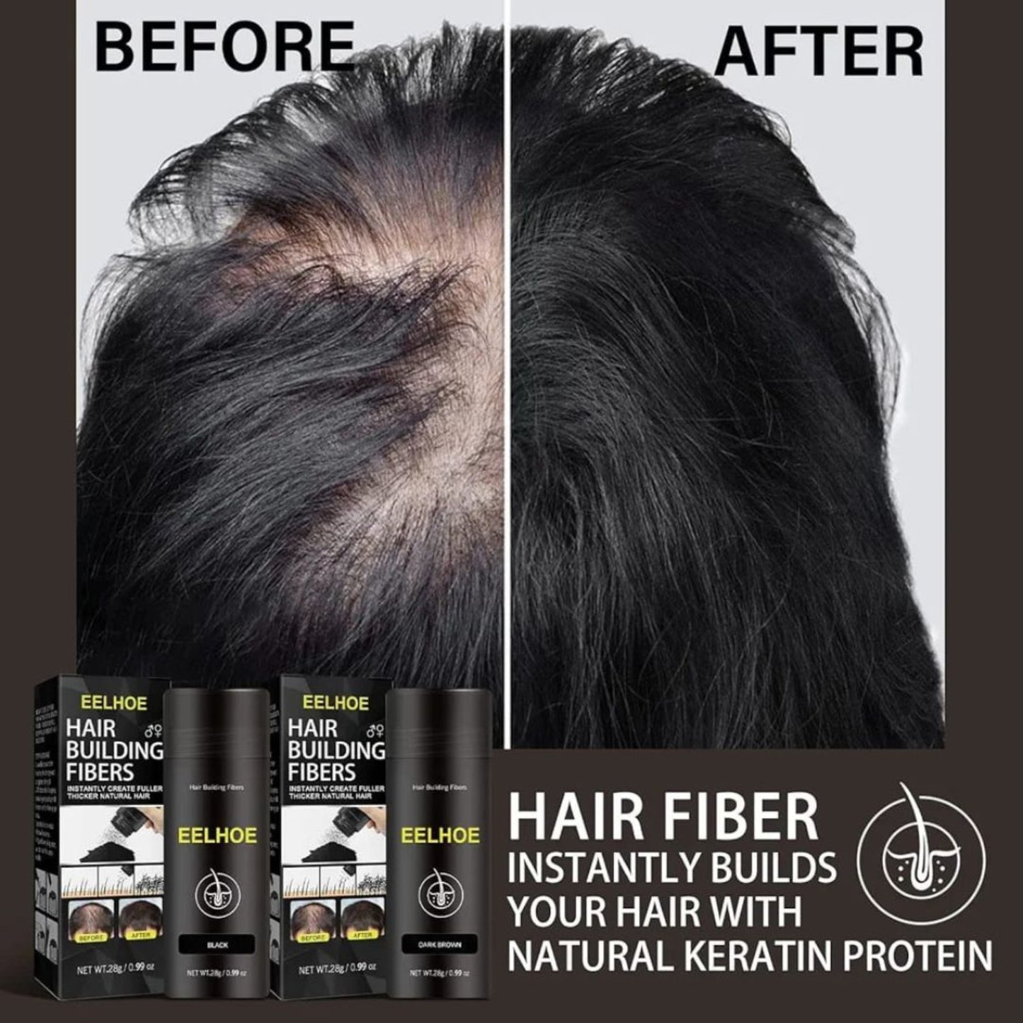Hair Building Fibres Black