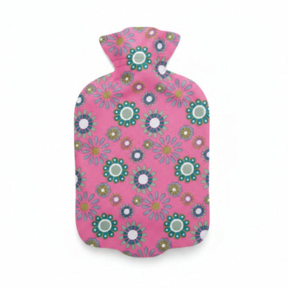 Hot Water Bottle - Dark Pink Flower