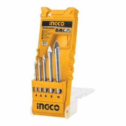 Ingco Glass Drill Bit Set - 5pc