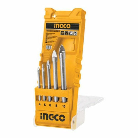 Ingco Glass Drill Bit Set - 5pc