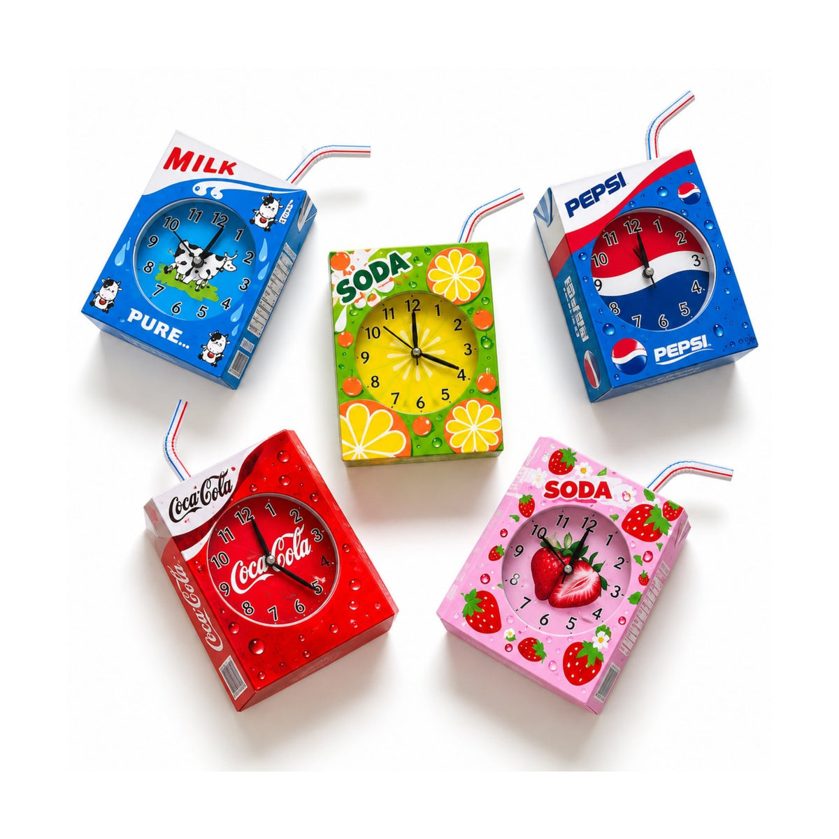 Juice Box Alarm Clock With Fun Drink Carton Design – Novelty Bedroom Clock